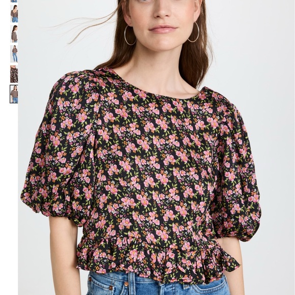 byTiMo NWT Bubble Satin Top

Bubble Floral Puff Sleeve blouse medium M - Picture 1 of 9